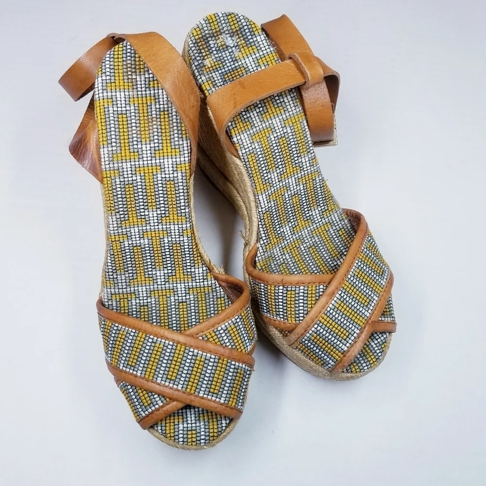 Tory Burch‎ | Florian Wedge Platform Sandals size 7